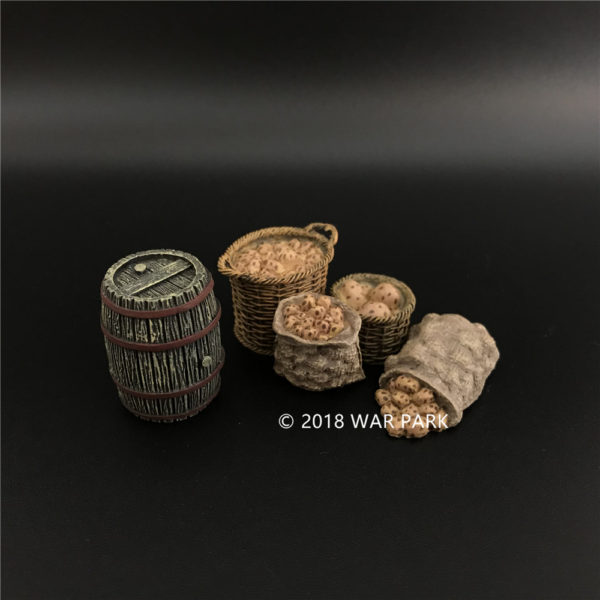 WS021 potatoes & wooden barrel set - Image 3