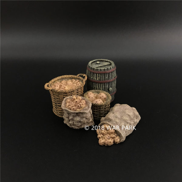 WS021 potatoes & wooden barrel set - Image 2