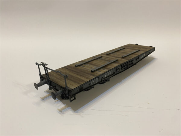 AX014 German Railway SSyms 6 Axle 80t Flatcar